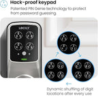 Lockly Secure Plus Smart Lock Bluetooth, 3D Biometric Fingerprint Sensor Front Door Lock with Handle, Digital Keypad Keyless Entry Door Lock, Voice Control & Auto Lock - Latch Edition