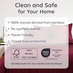 Bambaw 100% Viscose Derived from Bamboo Sheets King Set – 6pcs Set of Cooling Sheets King Size Deep Pocket, Fits Up to 16'' with Elastic Corner Straps, Ultra Soft Bed Sheets King (Burgundy)