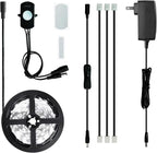 Sensky 19.7ft/6m Motion Activated LED Strip Light Kit with FCC Listed Adapter for Gun Safe, Under Cabinet, Under Bed, Pantry, Kitchen, Stairway, Closet Lighting (White 6000-6500K)