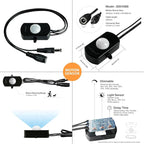 Sensky 19.7ft/6m Motion Activated LED Strip Light Kit Flexible LED Strip Motion Sensor for Bedroom, Gun Safe, Under Cabinet, Under Bed, Pantry, Kitchen, Stairway, Closet(Warm White 3000-3500K)
