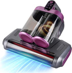 BESTING Mattress Vacuum Cordless with 16Kpa Suction & HEPA Dust Cups, 253.7nm UV-C Light & Ultrasonic, Low Noise Widened Suction Port Handheld Vacuum for Bed Pillows Couch Car Seat Rugs, Gray Purple