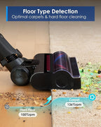 Tineco Pure ONE A90S Cordless Vacuum Cleaner, 270AW Powerful Suction Stick Vacuum Cordless Rechargeable, Up to 105min Runtime, 3DSense Master Brush, 150° Green LED Light with Floor Type Detection