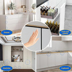 Magnetic Push to Open Jiayi Push Release Magnet Cabinet Door Latch, Push Open Drawer Catch for Large Door, Push in Door Unlock Kitchen Spring Opening Press Out Push Magnetic Latches (White, 4 Pack)
