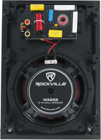 Rockville Pair WA858 320W in-Wall Speakers, 8" Kevlar Woofer, Silk Dome Tweeter, Magnetic Grilles, 2-Position Tweeter Control, 8-Ohm, for Home Theater & Whole-House Audio
