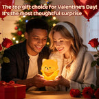Rytinazzz Red Panda Night Light, 50-Hour Battery & Pat Control, Squishy Silicone Lamp for Kids Nursery, USB Rechargeable with Timer, Valentines Gifts