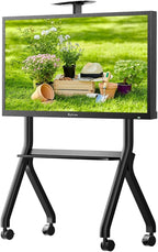 Sylvox Rolling TV Stand for 43-55 Inch Outdoor TVs, Mobile TV Cart Floor TV Stand Max Load 88LBS, 360° Locking Wheels, Max VESA 700x500mm, Not Suitable for Outdoor TVs More Than 55 inches