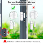 Security Door Window Alarm, 90DB Wireless Sensor Door Window Burglar Alarm, Door Alarms for Kids Safety, Easy Installation Doorbell Alarms for Office House Window Pool (6 Pack)