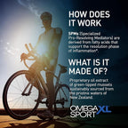 OmegaXL Sport Extra Strength Muscle Recovery Supplement and Respiratory Support Supplement - Improves DOMS and ROM, Clinically Supported Green-Lipped Mussel Oil (60 Softgels)