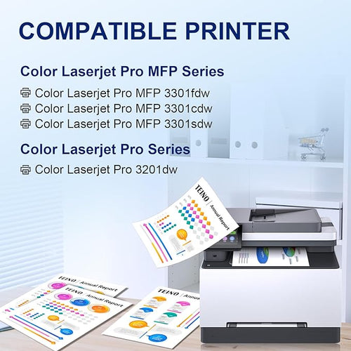 218A Toner Cartridges 4 Pack (with Chip) Compatible Replacement for HP 218A 218X for HP Color LaserJet Pro MFP 3301fdw 3301cdw 3301sdw Pro 3201dw Printer High Yield Ink W2180A W2180X (B/C/Y/M)