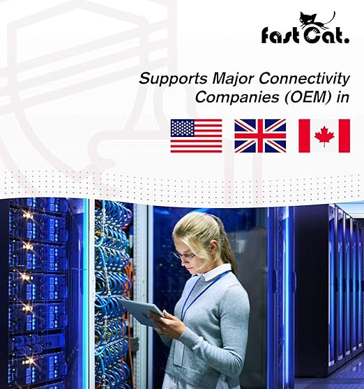 fast Cat. Speaker Wire 14 Guage 4C, UL Listed & CMR/CL3R-FT4 Rated - Speaker Cable w/PVC Jacket, 100% Oxygen-Free Pure Bare Copper - (105) HighFlex 14 Guage Wire - in-Wall Use-500ft Bulk Cable, Blue