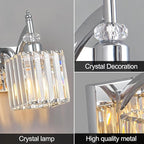 BBLLWJ Crystal Vanity Lights Chrome 5 Light Bathroom Light Fixtures Over Mirror Modern Vanity Light for Bathroom