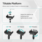 Pegzone Height-Adjustable Speaker Stands Pair,11LBS Capacity,Height Adjustable from 33.4" to 44.0",Surround Sound Speaker Stands,Cable Management,Black,1 Pair