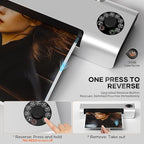 Crenova A3 Commercial Laminator Machine, 13 Inch 4-Roll Laminating Machine for 3-10mil Thickness + 10 Sheets, Hot & Cold Use, Fast 60s Warm-Up, Jam-Free for Office, School & Business, Sliver