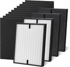 [14 Pack] 3000 Air Replacement Filters, Compatible with Air Doctor 3000, 3000M, 3000Pro Air Purifier, Includes 2 High-Efficiency Air Filter, 2 Activated Carbn and 10 Extra Premium Pre-Filters