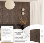 ARMURO 4 Packs Acoustic Wall Panels - Self-Adhesive 3D Wood Slat Wall Panel- Peel and Stick Sound Absorbing Panels for Noise Reducing - Feature Wall Decor for Home & Office