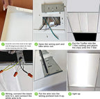 Cortelco 2x4 LED Troffer Light-25W/30W/35W/40W/50W,Up to 7500 Lumens,4 CCT Selectable 3000K/3500K/4000K/5000K,0-10V Dimmable Drop Ceiling Panel,100-277V,ETL & DLC Listed,Commercial Grade,2 Pack
