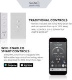 Rotary Indoor and Outdoor 5-Blade 65in Smart Home Ceiling Fan in Matte Black Brushed Nickel with 2700-3000-4000-5000K Selectable LED Light Kit and Remote Control works with iOS or Android WAC App