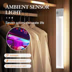 ZSYZDL Under Cabinet Lights, Motion Sensor Light Indoor,Motion Sensor Night Light,White LED Under Counter Fixture, 7-Color Ambient Lighting, Glow lamp,Auto On/Off,Wall Sconce for Bedroom,Staircase