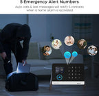 Alarm System for Home Security,Wireless Security System with WiFi+GSM/4G Phone App Control,Door/Window Sensors,SOS Button,Instant Alerts & Auto Alarm Dial,Compatible with Alexa NO Monthly Fees