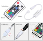 Mini Remote Controller for RGB Color LED Strip Lights, RF Dimmer for 12V DC LED Ribbon, LED Neon Sign, Wireless Remote Control for Dimmable 3528 5050 Under Cabinet Puck Lights(RGB)