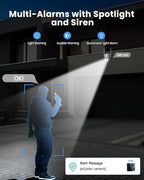 Rebluum Security Camera Outdoor Wireless, 3K/5MP Solar Camera Outdoor Wireless, Battery Powered 360°PTZ, Color Night Vision,PIR Motion Detection,2-Way Audio,Compatible with Alexa