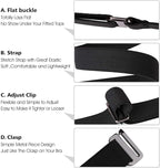 JASGOOD Women No Show Stretch Belt Elastic Web Strap Belt with Flat Buckle for Jeans Pants Dresses