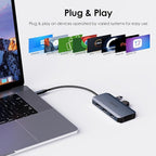 USB C Docking Station Dual DP Monitor, Displayport Docking Station with Dual DP, HDMI, VGA, USB2.0 Ports for Lenovo HP Dell, Windows System Computer (Gray)