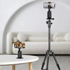 Auto Face Tracking Tripod, 360° Rotation Body Phone Camera Mount Smart Shooting Holder with Remote Selfie Stick, No App, Gesture Control, for Vlog, Tiktok