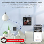 Smart Scene Wall Switch Panel 100 to 240V with 4 Inch Touch Screen and Voice Control for Smart Home Control (Compatible with ZigBee and BT Devices)