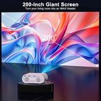 1500 ANSI Smart Projector, HOMPOW 4K Projector with WiFi and Bluetooth, Mini Projector, Built-in Streaming System, Projector with Apps, Outdoor Projector, Home Projector for iOS/Android