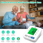 Panacare Blood Pressure Machine, Automatic Upper Arm Blood Pressure Monitor for Home use, 2x99 Readout and BP Cuff, 3.4" 3-Color Backlit Screen, Adjustable Large Cuff (8 to 16 inches), White