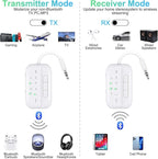 2026 Upgraded Pro Bluetooth 5.4 Transmitter Receiver,2-in-1 Airplane Wireless Adapter for Flight,TV,PC,Gym,Switch,Compatible with 2 AirPods/Headphones;Audio AUX Receiver for Car/Home Stereo