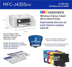 Brother INKvestment 4355 Wireless Color Inkjet All-in-One Printer with 1.8” Color Display and Manual Feed Slot | Includes Refresh Subscription Trial(1) (MFC-J4355DW)