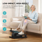 Dripex Under Desk Elliptical Machine, Electric Leg Exerciser While Sitting for Seniors, Portable Seated Pedal Exerciser with 12 Level Speeds, Remote Control, 6 Auto preset Programs