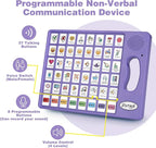 Joyreal AAC Device for Autism, Non Verbal Communication Tools for Speech Therapy & Stroke Rehab. Communication Tablet, Autism Talking Aids with 8 Programmable Buttons & Adjustable Volume (Purple)
