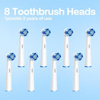 Bitvae R2 Rotating Electric Toothbrush for Adults with 8 Brush Heads, 5 Modes Rechargeable Power Toothbrush with Pressure Sensor, Pink