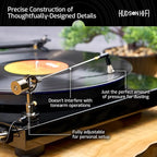 Hudson Hi-Fi Anti-Static Cleaning Arm - Adjustable, Universal Fit - Defy Damage, Perfect Playback - AutoMagically Cleans as LP Plays to Remove Dust & Static, End Needle Skipping, Popping