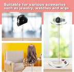 Hdkwby Acrylic Hat Display Stand 4 Pack- Thickened Base for Helmet, Wig - Multi-Use for Perfumery, Watch, Glass, Jewelry Collectibles - Home, Office, Retail, Salons, Hotels, Malls ( 11.8Inch Height)