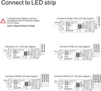 TUNICHX 5 in1 WB5 2.4GHz WiFi PWM LED Controller Compatible with Alexa/Google Home/Tuya Smart Life APP Control for Dimming CCT RGB RGBCCT RGBW LED Strip Match WR01RF WR02RF etc RF Remote