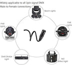 MFL. 6.6 ft Flexible DMX Cable 3 Pin Signal XLR Male to Female Cable Wire for Stage Lighting DJ Lights, 110 Ohms Impedance, Black, 4 Pack