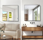 CILIBER Beveled Mirror, 30x30 inch Square Bathroom Mirrors for Wall, Upgraded Shatterproof Frameless Vanity Mirror Over Sink with Beveled Edge for Bathroom,Bedroom,Living Room and Entryway