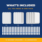 Adhesive Replacement Tape & Sensor Risers Bundle for ADT | Includes 24 Magnet Adhesives and 12 ADT Contact Sensor Spacers - Complete Home Sensor Installation Solution [Device/Magnet NOT Included]