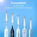 Bitvae R1 Rotating Electric Toothbrush with 8 Brush Heads for Adults and Kids, 60-Day Battery Life, 5 Modes Rechargeable Power Toothbrush with 2-Minute Smart Timer, Black