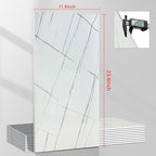 Wall Panels Peel and Stick，PVC Imitation Artificial Marble Tiles Sticker，10 pcs 23.6" L x 11.8" W，Heat-Resistant Backsplash Tile，Ideal for Kitchen Bathrooms Living Rooms Bedrooms.