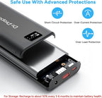 DR.PREPARE 16000mAh Battery Pack with 7.4V DC (3.8mm) & 5V USB Output for Heated Vest, Faster-Charging Power Bank with Type C in/Output, Portable Compact Battery for Eye Mask, iPhone, iPad
