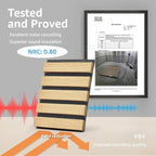 Art3d 6-Piece Wood Slat Acoustic Panels for Stylish Decor and Noise Reduction, 3D Textured Panel for Ceiling and Wall, Oak