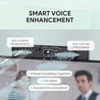 Yealink UVC40 E2 USB Conference Room Camera System Ultra-HD 4K Video Conference Camera 120° Wide-Angle Lens Built-in 8 Microphone Arrays Auto Framing Speaker Tracking and Smart Area Exposure Webcam