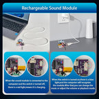 Voice Module,MP3 Music Sound Chips, 16MB Sound Module for Crafts, Christmas, New Year Greeting Cards, Box with Speaker Lithium Battery Powered and USB Cable. (JR-JX7004-Light - 2P)