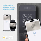 Lockly Visage Zeno Series Smart Lock, Facial Recognition & Fingerprint Keyless Entry Door Lock, Built-in Wi-Fi Deadbolt with Apple Home Key, PIN Genie Keypad, App Remote Control, Easy Installation