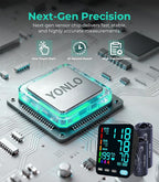 YONLO Blood Pressure Monitor, Automatic Upper Arm Blood Pressure Monitors for Home Use, 2 Blood Pressure Machine Cuff(9-17in & 13-21in) with Large LED Backlit Display, 3x199 Reading Memory Users Black